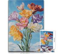 Jigsaw Puzzles 1000 Pieces for Adults Bloom in Freesia Soothing Relaxing Leisure Time Accurate Interlock Precision Toy Size 38x26cm