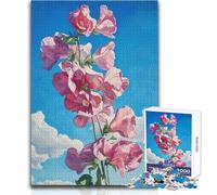 Jigsaw Puzzles 1000 Pieces for Adults Bloom in Sweet Pea Soothing Relaxing Leisure Time Accurate Interlock Precision Toy Size 38x26cm