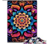 Jigsaw Puzzles 1000 Pieces for Adults Blooming Mandalas Jigsaw Puzzle Made of cardboard,Perfect for Halloween, Christmas, Birthday Gift 1000pcs(26x38cm)