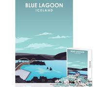 Jigsaw Puzzles 1000 Pieces for Adults Blue Lagoon Iceland Travel Adult Jigsaw Puzzles Precision Cutting Challenging To Complete Toy Intellectual Game (38x52cm)