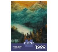Jigsaw Puzzles 1000 Pieces for Adults Blue Mountain Landscape Jigsaw for Adults Family Games A Work of Art Help The Brain Exercise 70x50cm/1000pcs