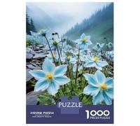 Jigsaw Puzzles 1000 Pieces for Adults Blue Poppy Flowers in Mountains Adult Puzzles Relaxing Games Difficult Hard Deal As Gifts for The Whole Family 70x50cm/1000pcs