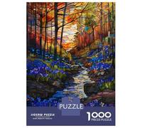 Jigsaw Puzzles 1000 Pieces for Adults Bluebell Forest Sunset Puzzle for Adults Hands-on Game Improve Memory Deal As Gifts for The Whole Family 52x38cm/1000pcs