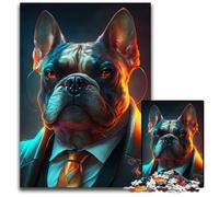 Jigsaw Puzzles 1000 Pieces for Adults Boss Bulldog Impossible Jigsaw Puzzles for Adults Family Activity, DIY Home Decor, 26X38CM/10.23x14.96inch