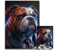 Jigsaw Puzzles 1000 Pieces for Adults Boss Bulldog Jigsaw Puzzles for Adults Gift for Men And Women, Daily & Special Occasion 26X38CM/10.23x14.96inch