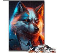 Jigsaw Puzzles 1000 Pieces for Adults Boss Lion Made of Wood, Fun at Home Activities, Birthday Present, Travel Gifts 50x75cm for Family Interactive Game