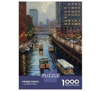 Jigsaw Puzzles 1000 Pieces for Adults Boston Beauty USA Jigsaws for Adults Fun Games Stress Reliever Help The Brain Exercise 38x26cm/1000pcs