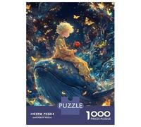 Jigsaw Puzzles 1000 Pieces for Adults Boy on Whale with Rose Jigsaws for Adults Fun Games A Work of Art Deal As Gifts for The Whole Family 70x50cm/1000pcs