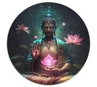 Jigsaw Puzzles 1000 Pieces for Adults Buddha 1000Pc Adults Round Jigsaw Puzzle Educational Brain Teaser, Artistic Home & Office Decor, 14+ Age 1000pcs (67.5x67.5cm)