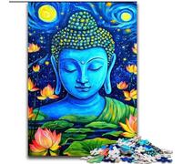 Jigsaw Puzzles 1000 Pieces for Adults Buddha Statues Puzzle Made of Wood Interactive Family Game, DIY Home Decor Brain Challenge Gift size 50X75CM