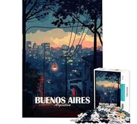 Jigsaw Puzzles 1000 Pieces for Adults Buenos Aires Cityscape at Dusk Toys Educational Games Practical Game Learning Educational Gifts Ideas (Size 50x75cm)