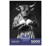 Jigsaw Puzzles 1000 Pieces for Adults Bull Boxer Boxing Puzzles for Adults Fun Games Improve Memory Deal As Gifts for The Whole Family 38x26cm/1000pcs