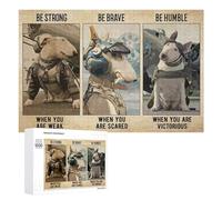 Jigsaw Puzzles 1000 Pieces for Adults Bull Terrier Pilot Be Humble Jigsaw Puzzle-Wooden Puzzles,for Youth Children Family Decor Funny Game Best Gift Preschool Toys, Style-12