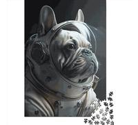 Jigsaw Puzzles 1000 Pieces for Adults | Bulldog Astronaut Puzzles | 1000 Piece Jigsaw Educational Games Home Decoration Puzzle 1000pcs (38x26cm)