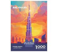 Jigsaw Puzzles 1000 Pieces for Adults Burj Khalifa Glow Jigsaws for Adults Fun Games A Work of Art Deal As Gifts for The Whole Family 70x50cm/1000pcs