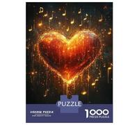 Jigsaw Puzzles 1000 Pieces for Adults Burning Heart Music Puzzles for Adults Fun Games Improve Memory Deal As Gifts for The Whole Family 52x38cm/1000pcs