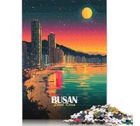 Jigsaw Puzzles 1000 Pieces for Adults Busan South Korea Night Cityscape Puzzle for Adults Paperboard Puzzles Family Fun Jigsaws Puzzles 38x26cm/1000pcs