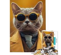 Jigsaw Puzzles 1000 Pieces for Adults Business Cat Toys Educational Games Practical Game Learning Educational Gifts Ideas (Size 50x75cm)