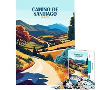 Jigsaw Puzzles 1000 Pieces for Adults Camino De Santiago Spain Landscape Art Relaxing Games Learning Educational Toys Secret Santa Gifts Family Activities (size 38x26cm)