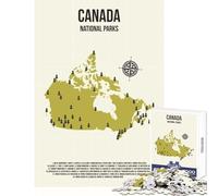 Jigsaw Puzzles 1000 Pieces for Adults Canada National Parks Adult Jigsaw Puzzles Precision Cutting Challenging To Complete Toy Intellectual Game (38x52cm)