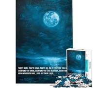 Jigsaw Puzzles 1000 Pieces for Adults Carl Sagan Space Quotes Relaxing Games Learning Educational Toys Secret Santa Gifts Family Activities (size 38x52cm)