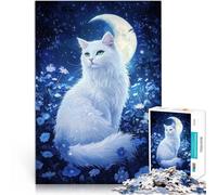 Jigsaw Puzzles 1000 Pieces for Adults cat and flower neon Made of wood for ages 14 and over DIY Educational Games because it is ideal as a gift for the whole family。size：50x75cm/19.68x29.52inch