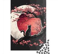 Jigsaw Puzzles 1000 Pieces for Adults Cat Japan Puzzle for Adults Paper Board Puzzles Family Decoration 1000pcs (38x26cm)