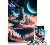 Jigsaw Puzzles 1000 Pieces for Adults Celestial Castle Realms Lernspielzeug Lustige Aktivitäten für zu Hause, Geburtstagsgeschenk, Reisegeschenk,38x26cm