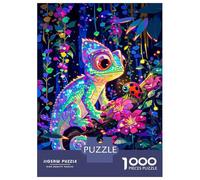 Jigsaw Puzzles 1000 Pieces for Adults Chameleon And Ladybug in A Magical Forest Adult Puzzles Relax Games Analysis And Logic Stress Reduction Gifts 70x50cm/1000pcs
