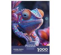 Jigsaw Puzzles 1000 Pieces for Adults Chameleon Close-Up Puzzles for Adults Fun Games Improve Memory Deal As Gifts for The Whole Family 38x26cm/1000pcs