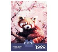 Jigsaw Puzzles 1000 Pieces for Adults Cherry Blossom Red Panda-2 Jigsaw for Adults Fun Games Presents for Women Help The Brain Exercise 52x38cm/1000pcs