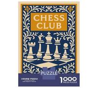 Jigsaw Puzzles 1000 Pieces for Adults Chess Club Vintage Puzzle for Adults Toy Wall Decor Hand Speed Race Stress Reduction Gifts 70x50cm/1000pcs