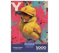 Jigsaw Puzzles 1000 Pieces for Adults Chick with A Hat Jigsaw Puzzle Anti-Stress Toys Home Decoration Help The Brain Exercise 52x38cm/1000pcs