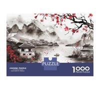 Jigsaw Puzzles 1000 Pieces for Adults Chinese Landscape Painting-2 Jigsaw Puzzle Relax Games Precision Cutting Unique Birthday And Gifts 38x26cm/1000pcs