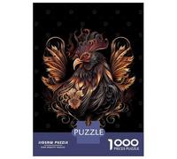Jigsaw Puzzles 1000 Pieces for Adults Chinese New Year Rooster Adult Jigsaw Relax Games Difficult Challenge Help The Brain Exercise 70x50cm/1000pcs