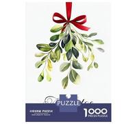 Jigsaw Puzzles 1000 Pieces for Adults Christmas Mistletoe Jigsaws for Adults Fun Games A Work of Art Deal As Gifts for The Whole Family 52x38cm/1000pcs