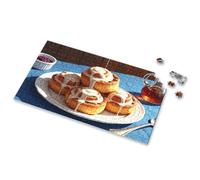 Jigsaw Puzzles 1000 Pieces For Adults Cinnamon Rolls With Icing On A Sunny Table Picture Puzzle Toys & Games Toddlers Toys(300PCS)