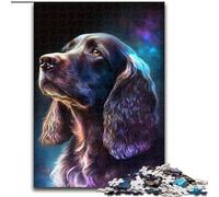 Jigsaw Puzzles 1000 Pieces for Adults Cocker Spaniel Dog Puzzle Made of cardboard, Perfect for Halloween, Christmas, Birthday Gift 1000pcs(26x38cm)