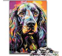 Jigsaw Puzzles 1000 Pieces for Adults Cocker Spaniel Graffiti cardboard Jigsaw Brain Challenge, for Teenagers & Home Decor 26x38cm