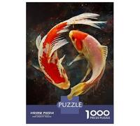 Jigsaw Puzzles 1000 Pieces for Adults Coi Yin Yan Teenager Puzzles Family Game Difficult Challenge Stress Reduction Gifts 70x50cm/1000pcs