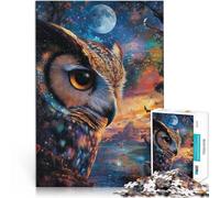 Jigsaw Puzzles 1000 Pieces for Adults Color painting owl Made of cardboard Suitable for ages 14 and up unique challenge game Offered as gifts for the whole family。size:26x38cm/10.24x14.96inch