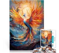 Jigsaw Puzzles 1000 Pieces for Adults “Color Phoenix” Made of cardboard,Suitable for ages 14 and up DIY Educational Games Unique Home Decorations and Gifts。size:38x52cm/14.96x20.47inch