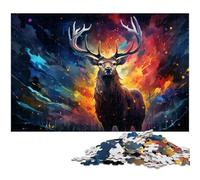 Jigsaw Puzzles 1000 Pieces for Adults Color Sika Deer Puzzle Wall Decoration Great Gift for And Teenager Age 14 Years Up 1000 PCS(75x50cm)