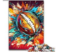 Jigsaw Puzzles 1000 Pieces for Adults Colorful American Football Impossible Jigsaw Puzzles for Adults 26x38cm Brain Teaser, Adult Game, Family Interactive Activity