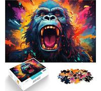 Jigsaw Puzzles 1000 Pieces for Adults Colorful angry orangutan Game Toys 26x38cm Challenging Game and Family Play for ages 14+