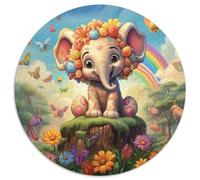 Jigsaw Puzzles 1000 Pieces for Adults Colorful Animal World 1000 Piece Round Jigsaw Skill Level Beginner, Great for Birthday 67.5x67.5cm