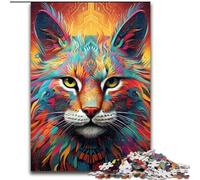 Jigsaw Puzzles 1000 Pieces for Adults Colorful Art Lynx Jigsaw Puzzles for Adults 1000 Piece Home Decor Gift, Brain Teaser Game (Size 26x38 cm)