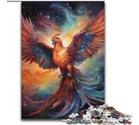 Jigsaw Puzzles 1000 Pieces for Adults Colorful Art Phoenix Made of Wood, Perfect DIY Art Decor Or Birthday Gift 50x75cm for Birthdays, Holidays, And Special Occasions