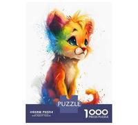 Jigsaw Puzzles 1000 Pieces for Adults Colorful Baby Lion Jigsaws for Adults Fun Games Stress Reliever Help The Brain Exercise 38x26cm/1000pcs