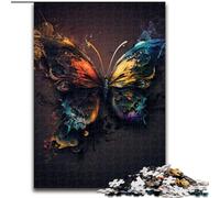 Jigsaw Puzzles 1000 Pieces for Adults Colorful Butterfly Made of Wood, Perfect DIY Art Decor Or Birthday Gift 50x75cm for Birthday Holiday Christmas